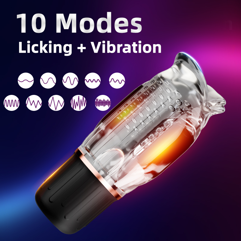 Men’s Licking Vibrating Heating Rechargeable Masturbator Sex Toy - 161 - Image 5